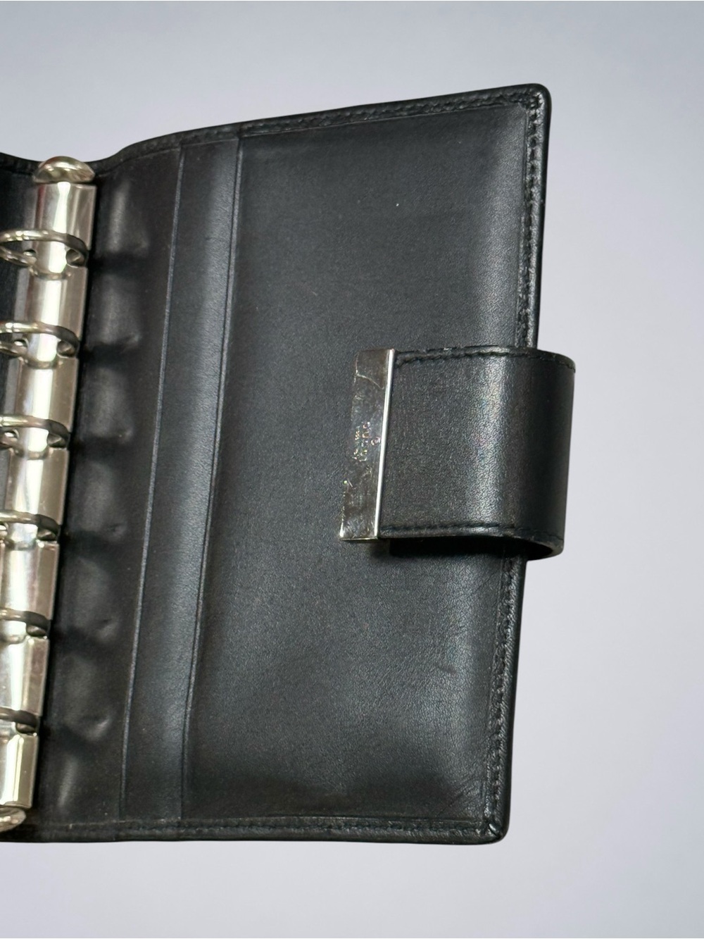 Vintage Gucci GG Denim 6 Ring Agenda Planner Black Y2K Original Retail Tag EPC - Picture 10 of 12